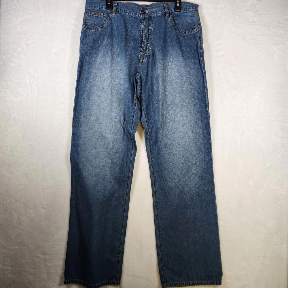 Ted Baker Jean Men's 36x34 Relaxed Fit Denim Button Fly Straight Leg Y2K‎